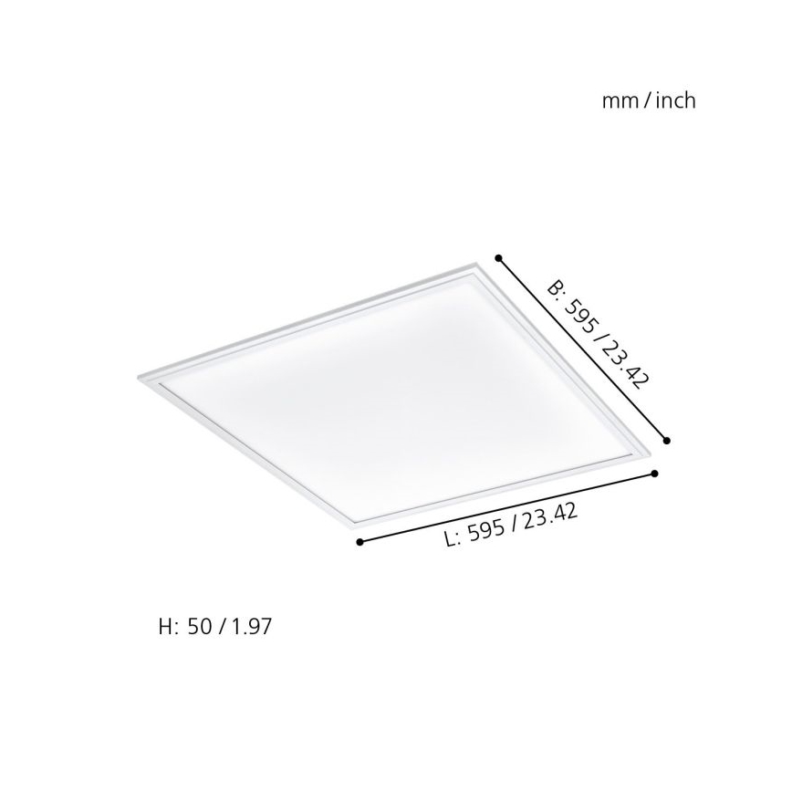 Eglo 33204 - LED RGBW Lámpara regulable SALOBRENA-C LED/34W/230V 2700-6500K + control remoto