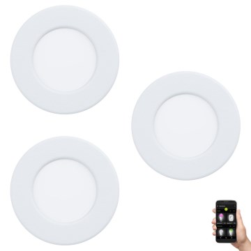 Eglo 33217 - SET 3xLED RGBW Lámpara empotrable regulable FUEVA LED/3W/230V