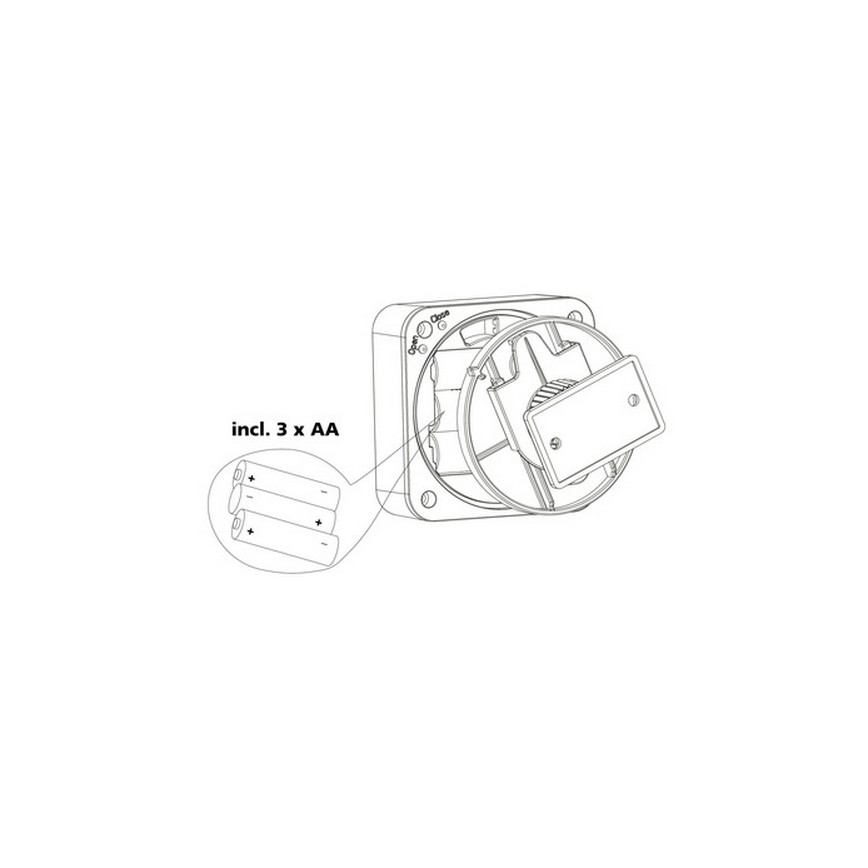 Eglo 33236 - Sensor de movimiento para exterior CONNECT SENSOR 3xAA 12 m blanco IP44