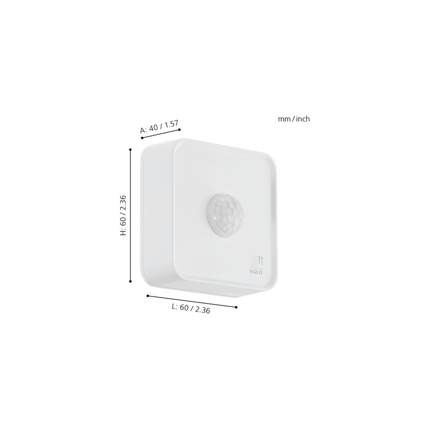 Eglo 33236 - Sensor de movimiento para exterior CONNECT SENSOR 3xAA 12 m blanco IP44