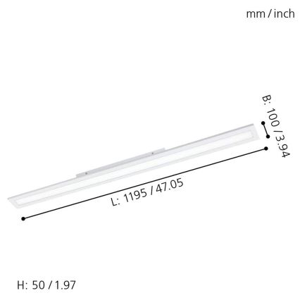 Eglo 33589 - LED RGBW Panel regulable SALOBRENA-C LED/34W/230V + control remoto
