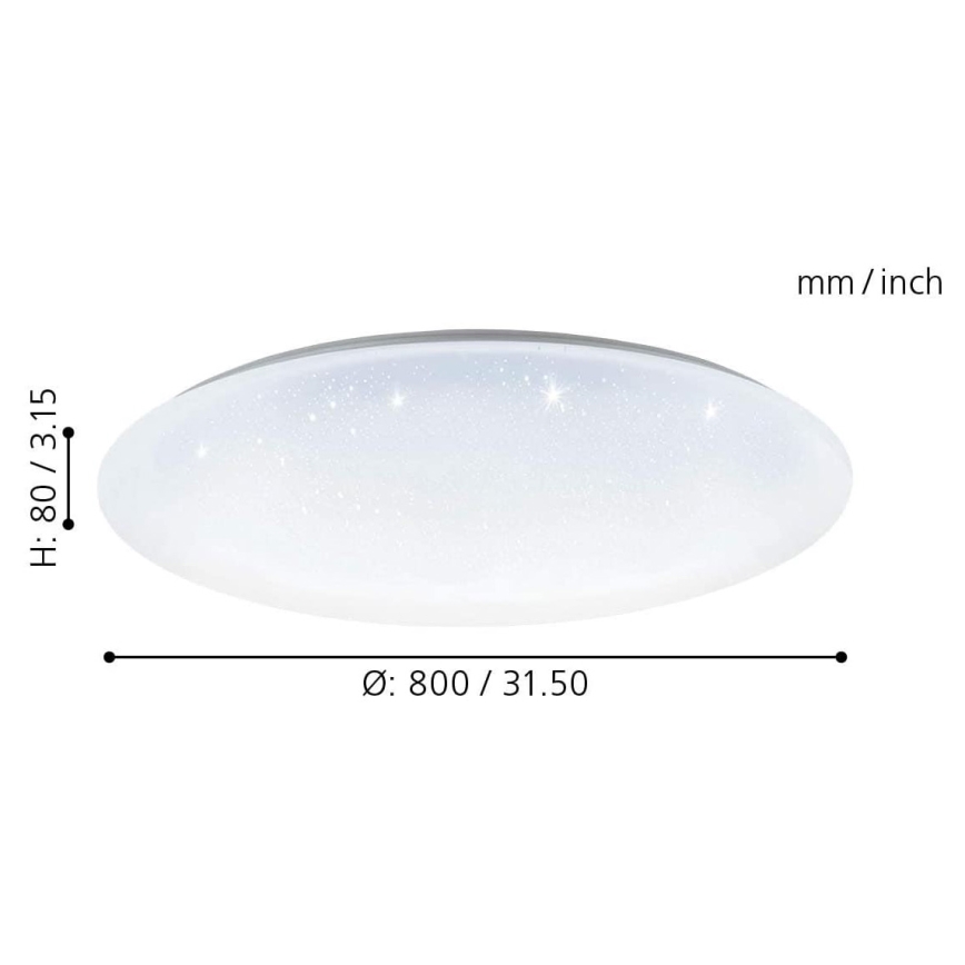 Eglo 33669 - Plafón LED RGBW regulable TOTARI-C LED/43W/230V 2700-6500K blanco + control remoto
