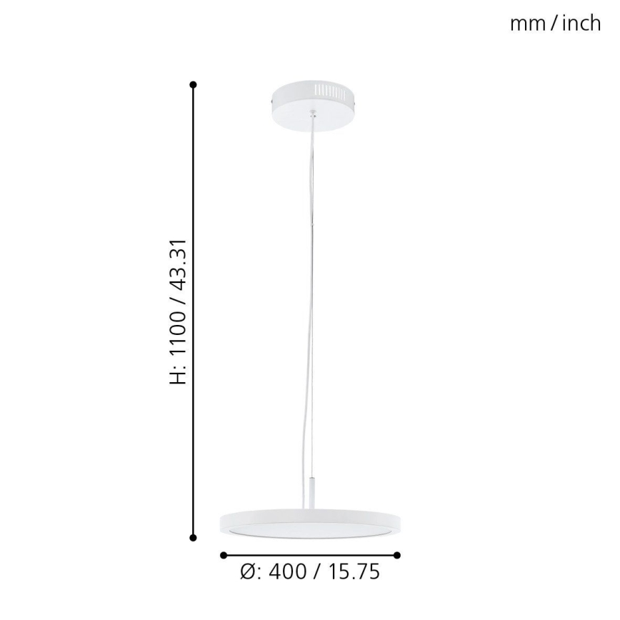 Eglo 33675 - LED RGBW Lámpara colgante regulable CERIGNOLA-C LED/21W/230V 2700-6500K + control remoto