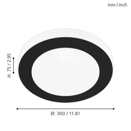 Eglo - Plafón LED de baño LED/11W/230V IP44