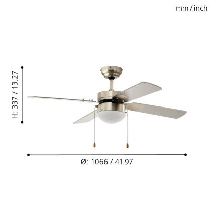 Eglo - Ventilador de techo 1xE14/60W/230V