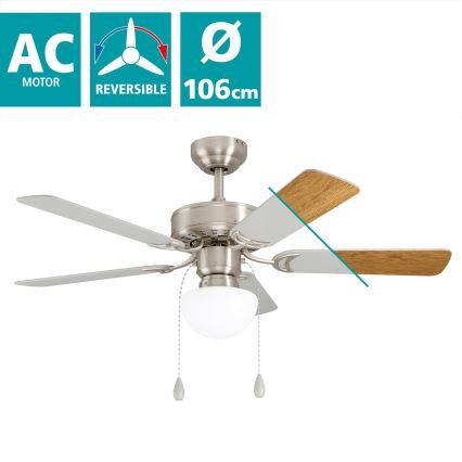 Eglo - Ventilador de techo CADIZ 1xE27/40W/230V