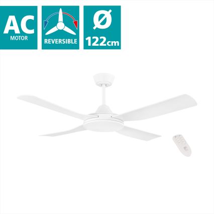 Eglo - Ventilador de techo 52W/230V + CR blanco