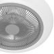 Eglo - Ventilador de techo LED regulable 25,5W/230V blanco/gris + control remoto