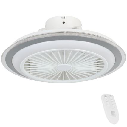 Eglo - Ventilador de techo LED regulable LED/25,5W/230V blanco/gris 2700-6500K + mando a distancia