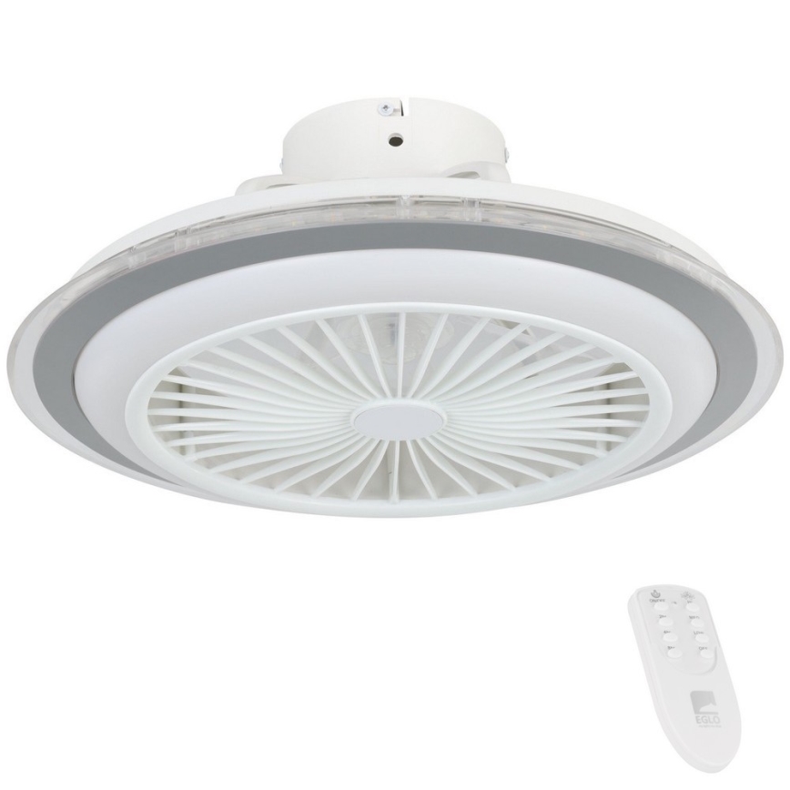 Eglo - Ventilador de techo LED regulable LED/25,5W/230V blanco/gris 2700-6500K + mando a distancia