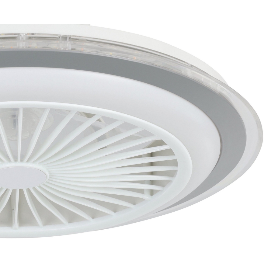 Eglo - Ventilador de techo LED regulable LED/25,5W/230V blanco/gris 2700-6500K + mando a distancia