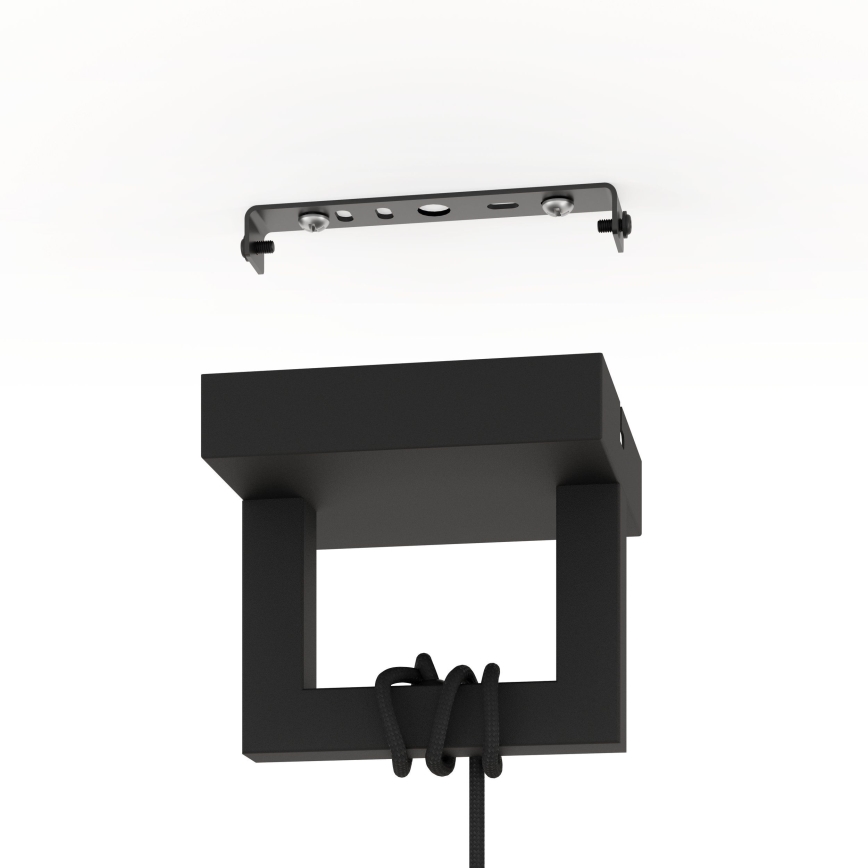 Eglo - Lámpara colgante 1xE27/40W/230V negro