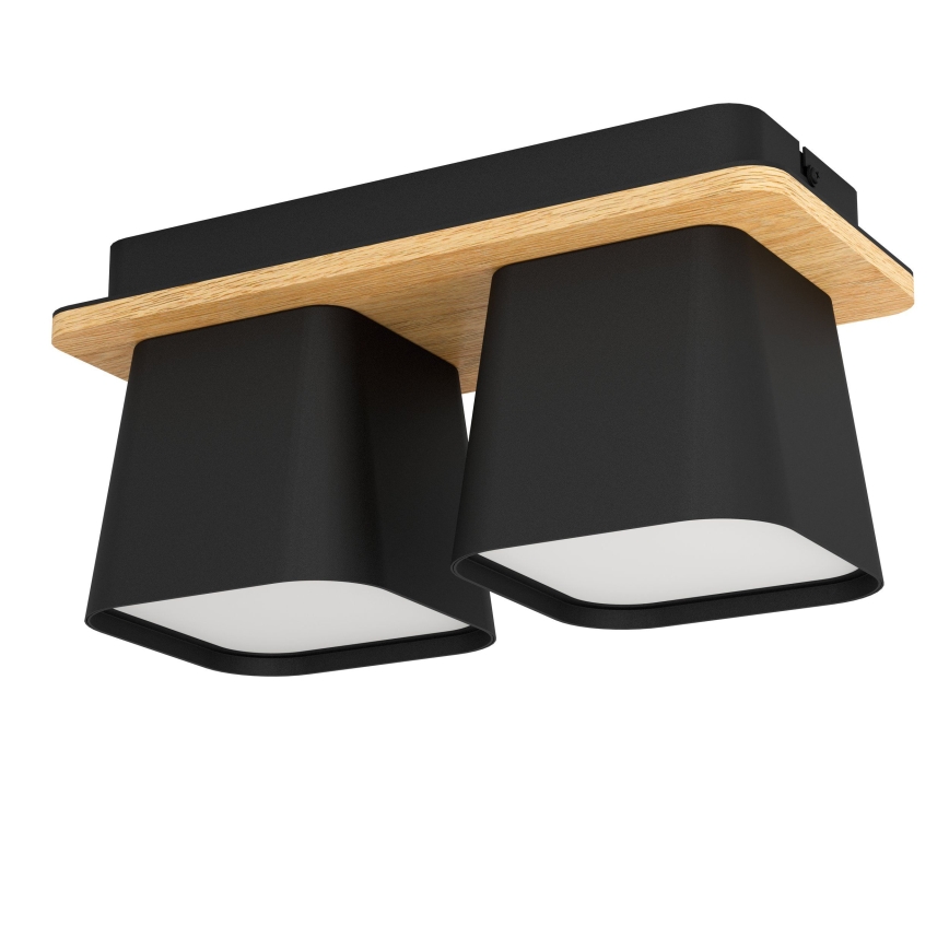 Eglo - Plafón 2xE27/40W/230V negro/marrón