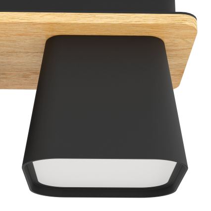 Eglo - Plafón 2xE27/40W/230V negro/marrón