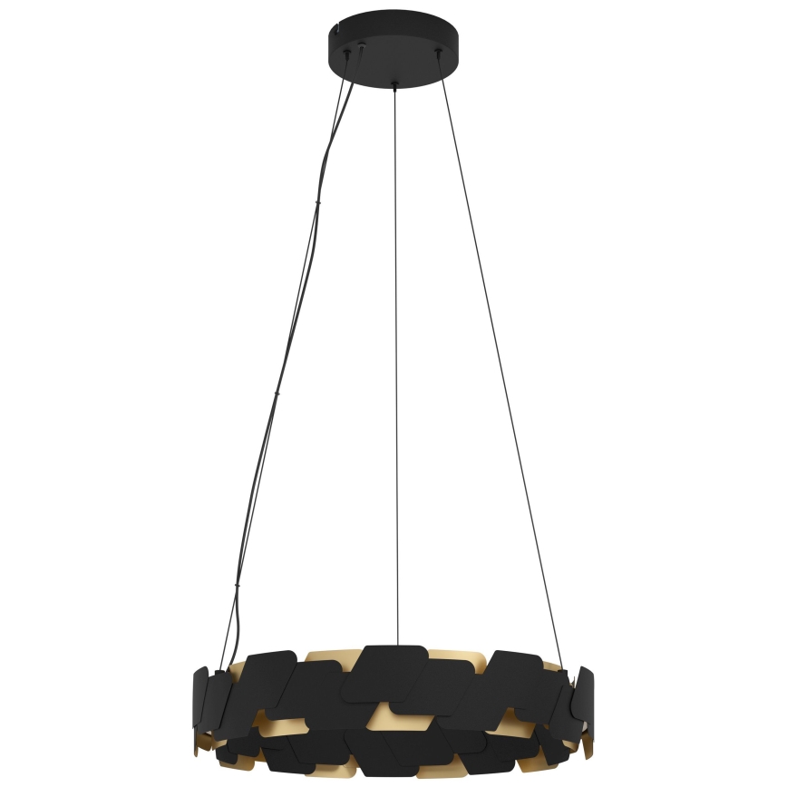 Eglo - Lámpara de araña LED regulable LED/72W/230V 3000K negro/dorado
