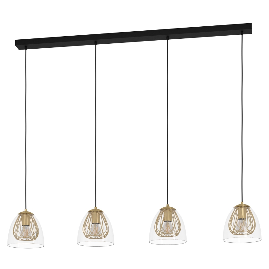 Eglo - Lámpara colgante 4xE27/40W/230V dorado