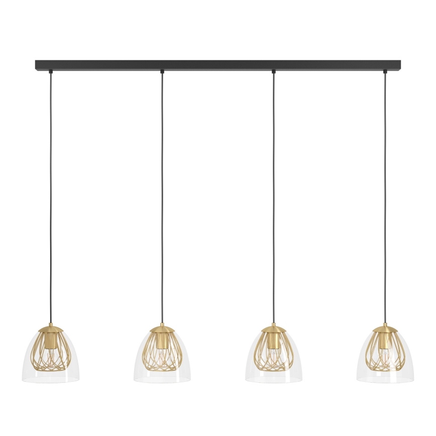 Eglo - Lámpara colgante 4xE27/40W/230V dorado