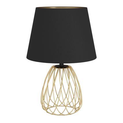 Eglo - Lámpara de mesa 1xE27/40W/230V negro/dorado