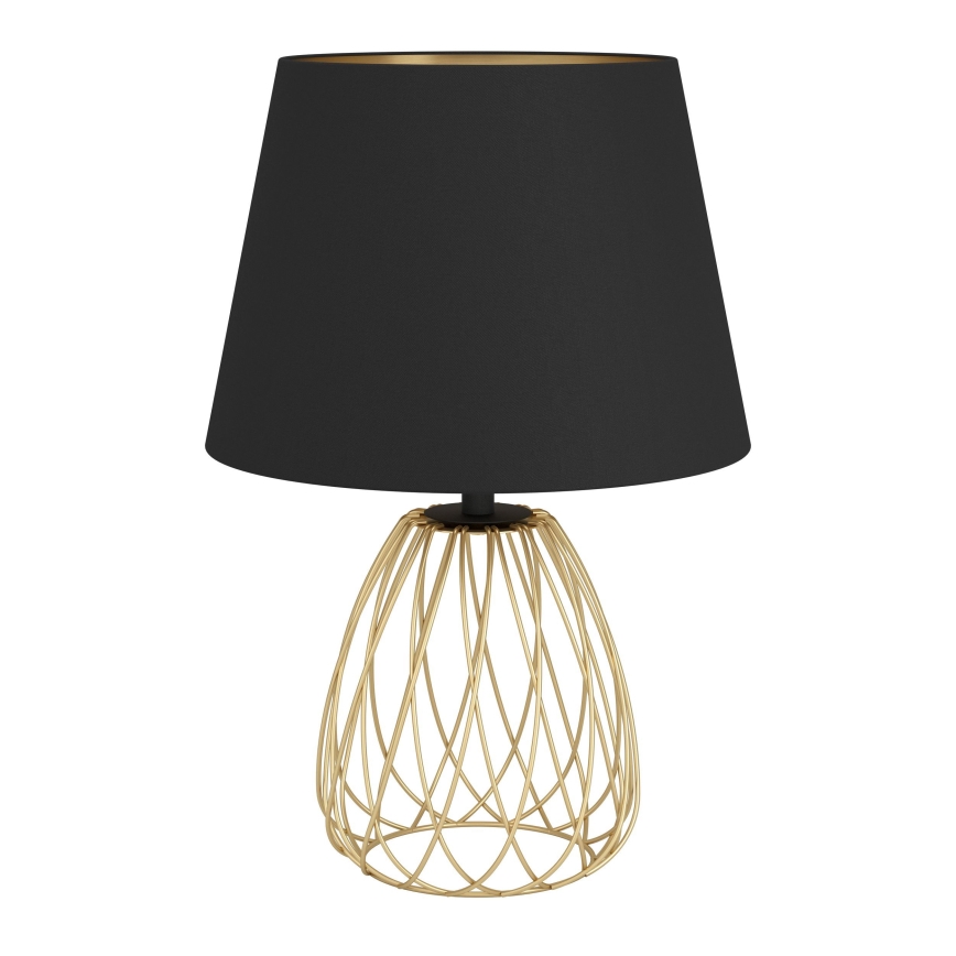 Eglo - Lámpara de mesa 1xE27/40W/230V negro/dorado