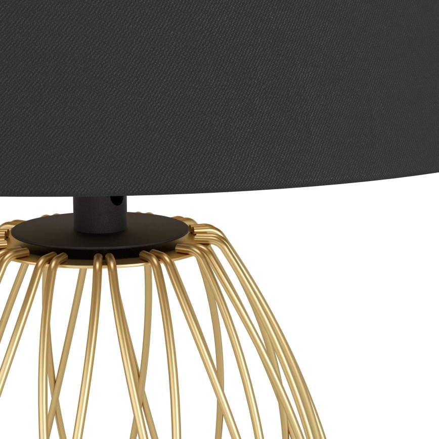 Eglo - Lámpara de mesa 1xE27/40W/230V negro/dorado
