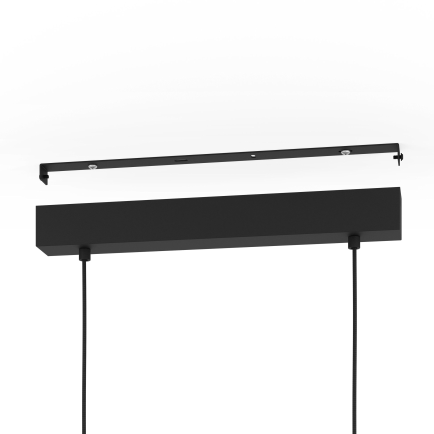 Eglo - Lámpara colgante 3xE27/28W/230V negro