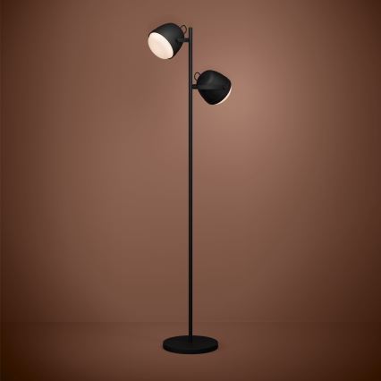 Eglo - Lámpara de pie 2xE27/28W/230V negro