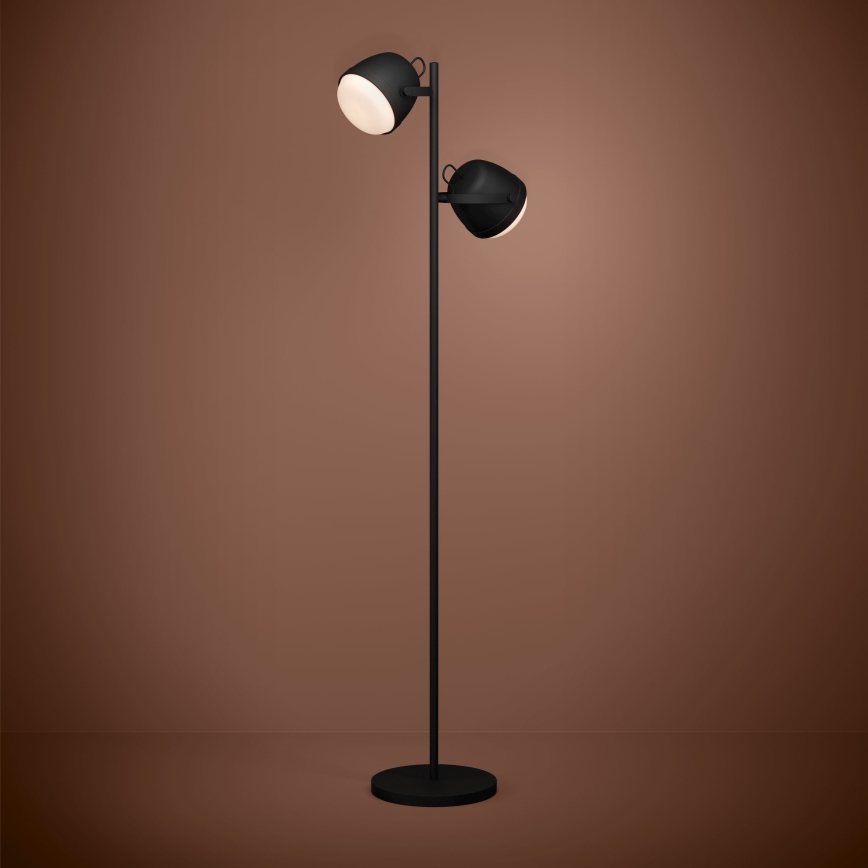 Eglo - Lámpara de pie 2xE27/28W/230V negro