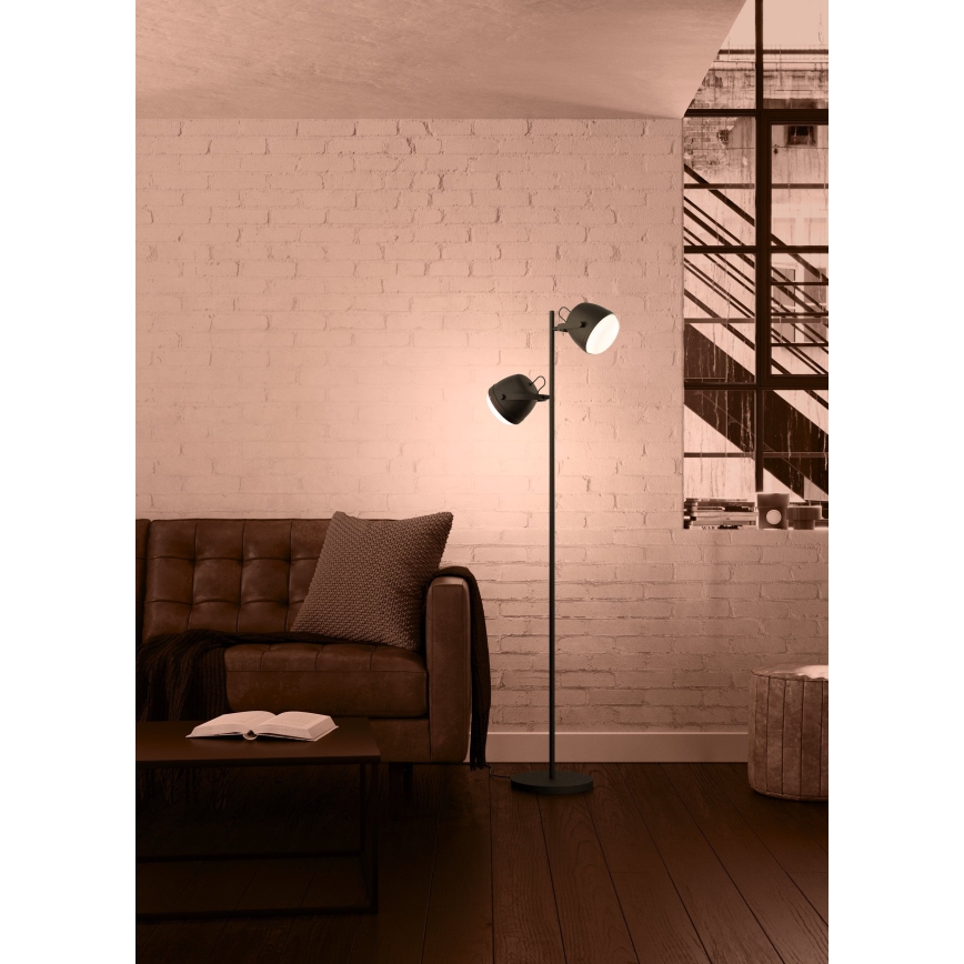 Eglo - Lámpara de pie 2xE27/28W/230V negro