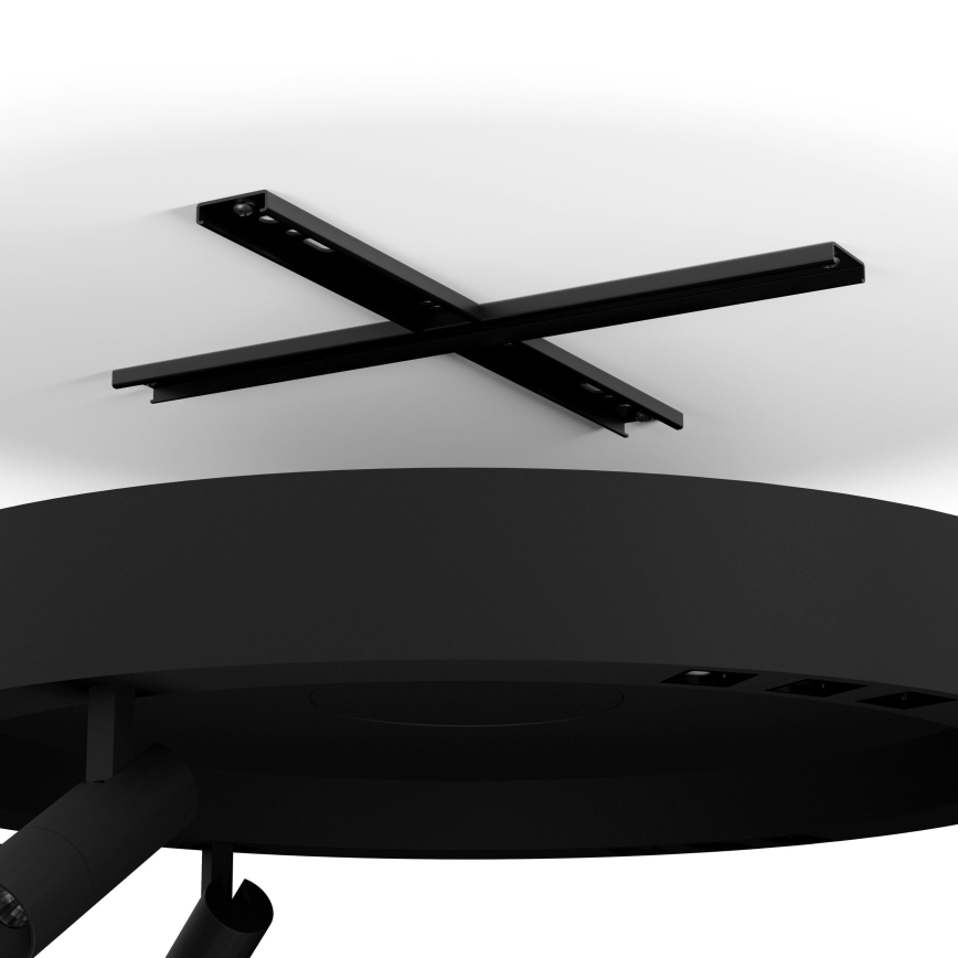 Eglo - Plafón LED regulable 3xLED/8W/230V + 3xLED/8,5W 3000K negro + control remoto