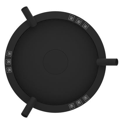 Eglo - Plafón LED regulable 3xLED/8W/230V + 3xLED/8,5W 3000K negro + control remoto
