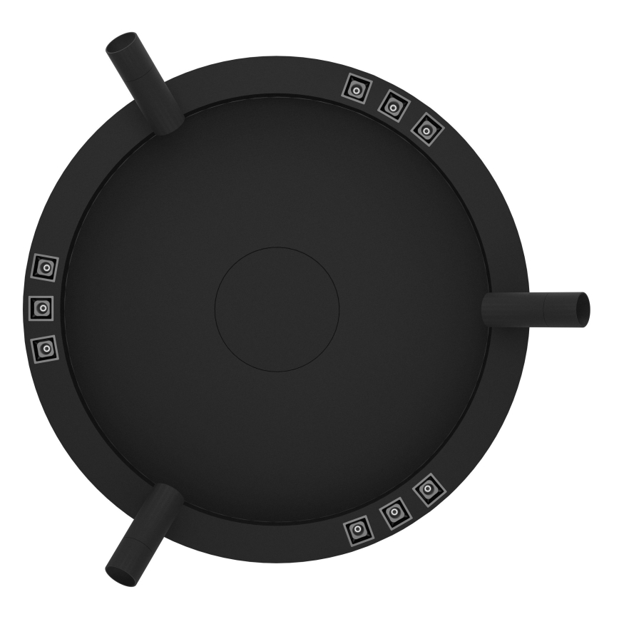 Eglo - Plafón LED regulable 3xLED/8W/230V + 3xLED/8,5W 3000K negro + control remoto
