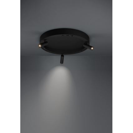 Eglo - Plafón LED regulable 3xLED/8W/230V + 3xLED/8,5W 3000K negro + control remoto