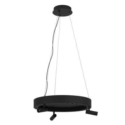 Eglo - Lámpara de araña LED regulable 3xLED/8W/230V + 3xLED/8,5W 3000K negro + control remoto