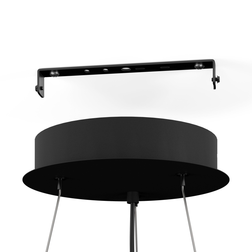 Eglo - Lámpara de araña LED regulable 3xLED/8W/230V + 3xLED/8,5W 3000K negro + control remoto
