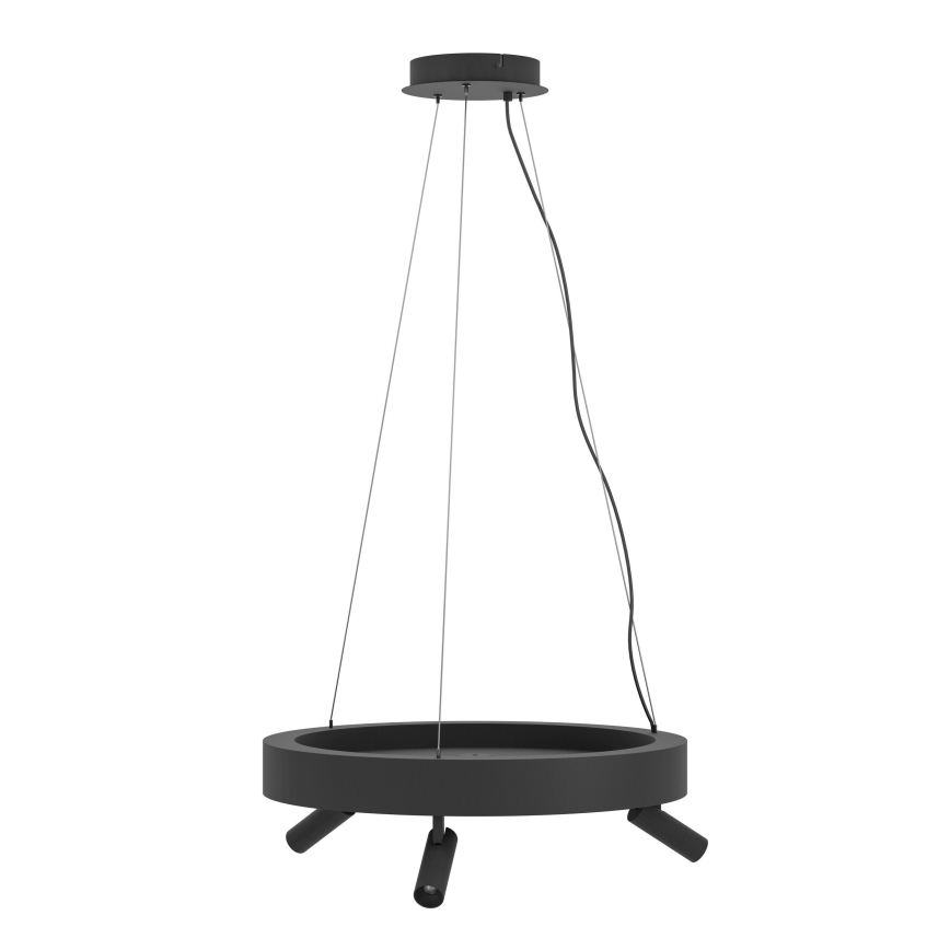 Eglo - Lámpara de araña LED regulable 3xLED/8W/230V + 3xLED/8,5W 3000K negro + control remoto