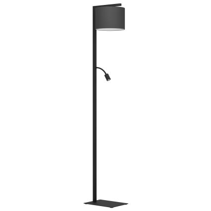Eglo - Lámpara LED de pie 1xE27/40W/230V + LED/3,8W 3000K negro