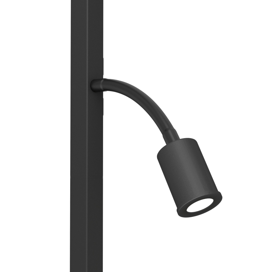 Eglo - Lámpara LED de pie 1xE27/40W/230V + LED/3,8W 3000K negro