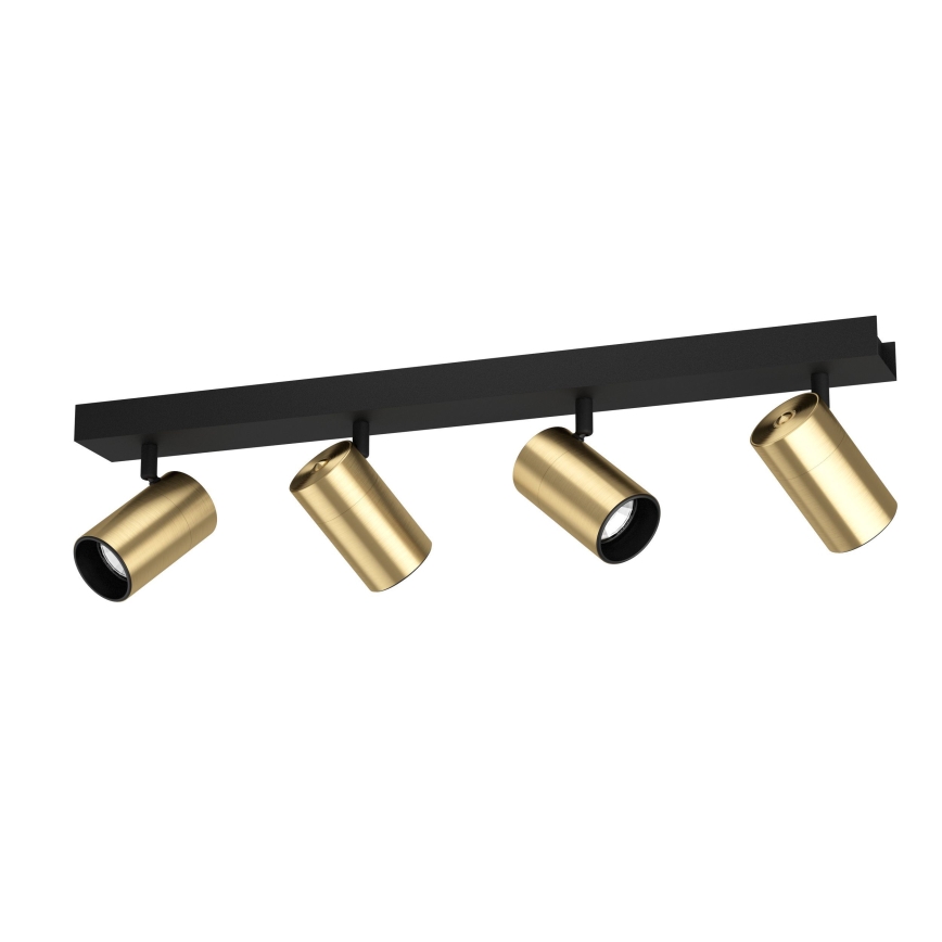 Eglo - Foco LED 4xGU10/4,5W/230V 3000K negro/dorado