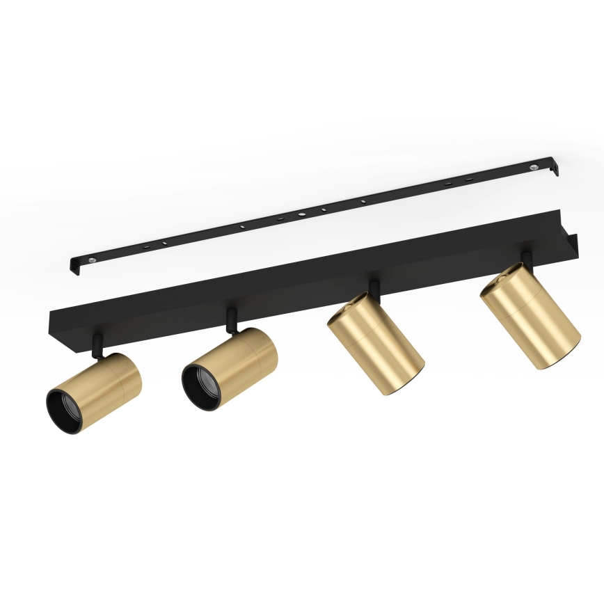 Eglo - Foco LED 4xGU10/4,5W/230V 3000K negro/dorado