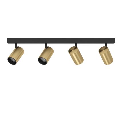 Eglo - Foco LED 4xGU10/4,5W/230V 3000K negro/dorado