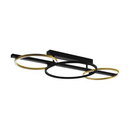 Eglo - Lámpara de techo LED regulable 2xLED/12,5W/230V + LED/15,5W 3000K negro