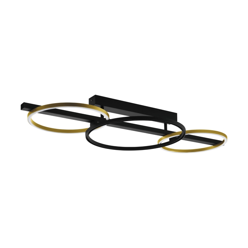 Eglo - Lámpara de techo LED regulable 2xLED/12,5W/230V + LED/15,5W 3000K negro