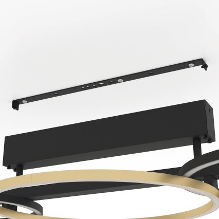 Eglo - Lámpara de techo LED regulable 2xLED/12,5W/230V + LED/15,5W 3000K negro