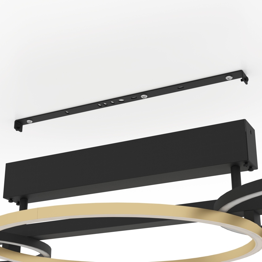 Eglo - Lámpara de techo LED regulable 2xLED/12,5W/230V + LED/15,5W 3000K negro