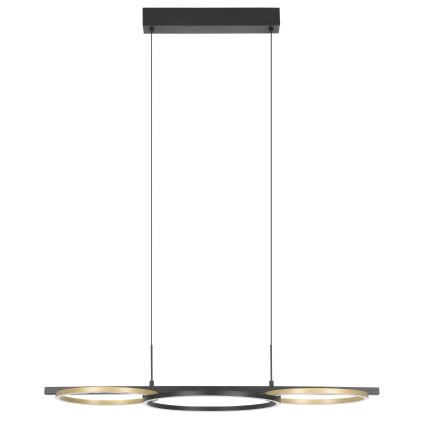 Eglo - Lámpara de araña LED regulable 2xLED/12,5W/230V + LED/15,5W 3000K negro