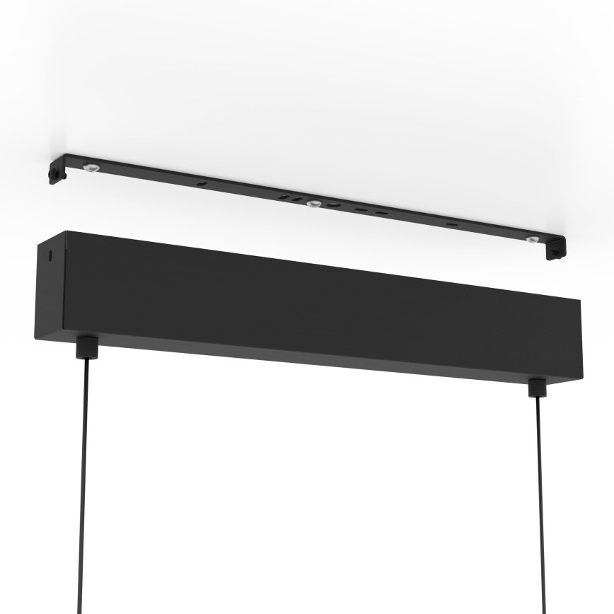 Eglo - Lámpara de araña LED regulable 2xLED/12,5W/230V + LED/15,5W 3000K negro