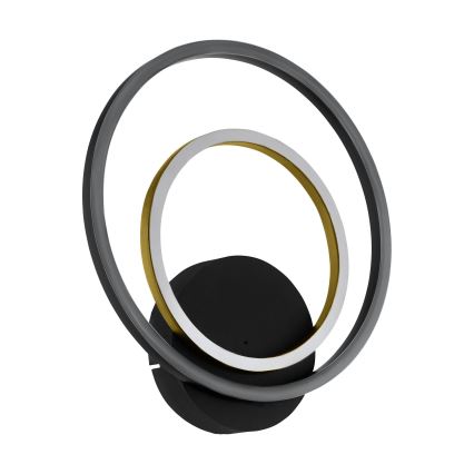 Eglo - Aplique LED LED/12W/230V 3000K + 4xLED/2,1W 3000K negro