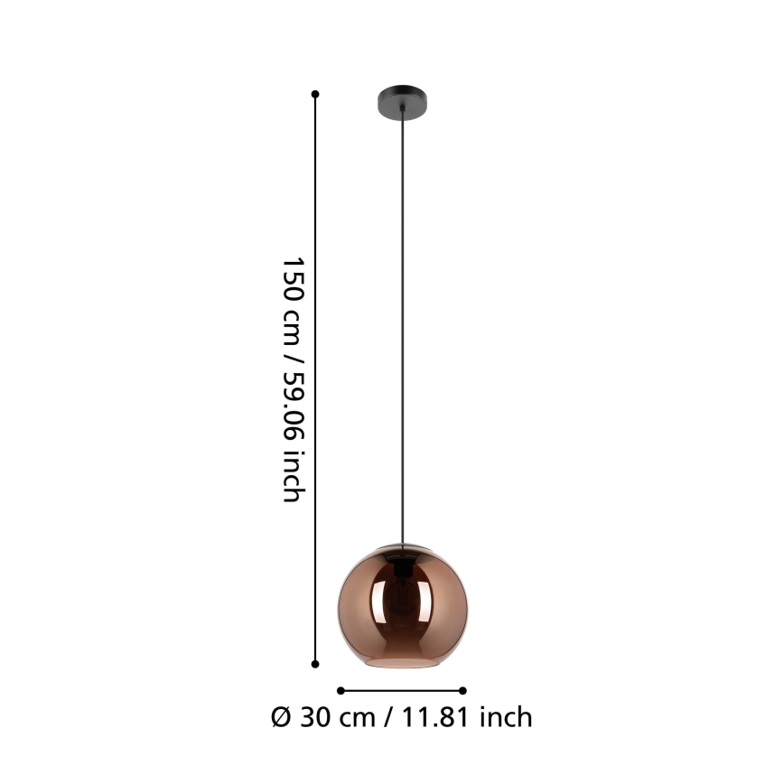 Eglo - Lámpara colgante 1xE27/40W/230V cobre