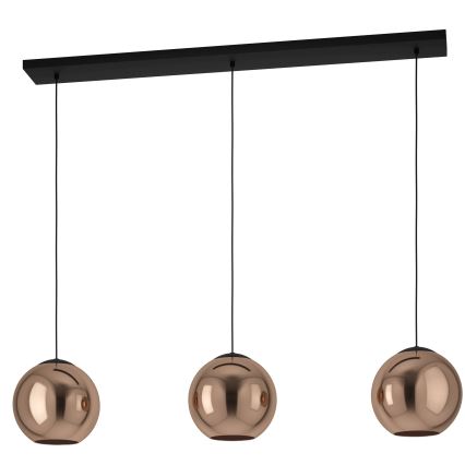 Eglo - Lámpara colgante 3xE27/40W/230V cobre