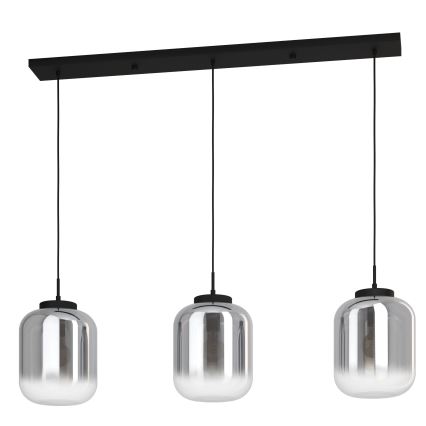 Eglo - Lámpara colgante 3xE27/40W/230V ahumado